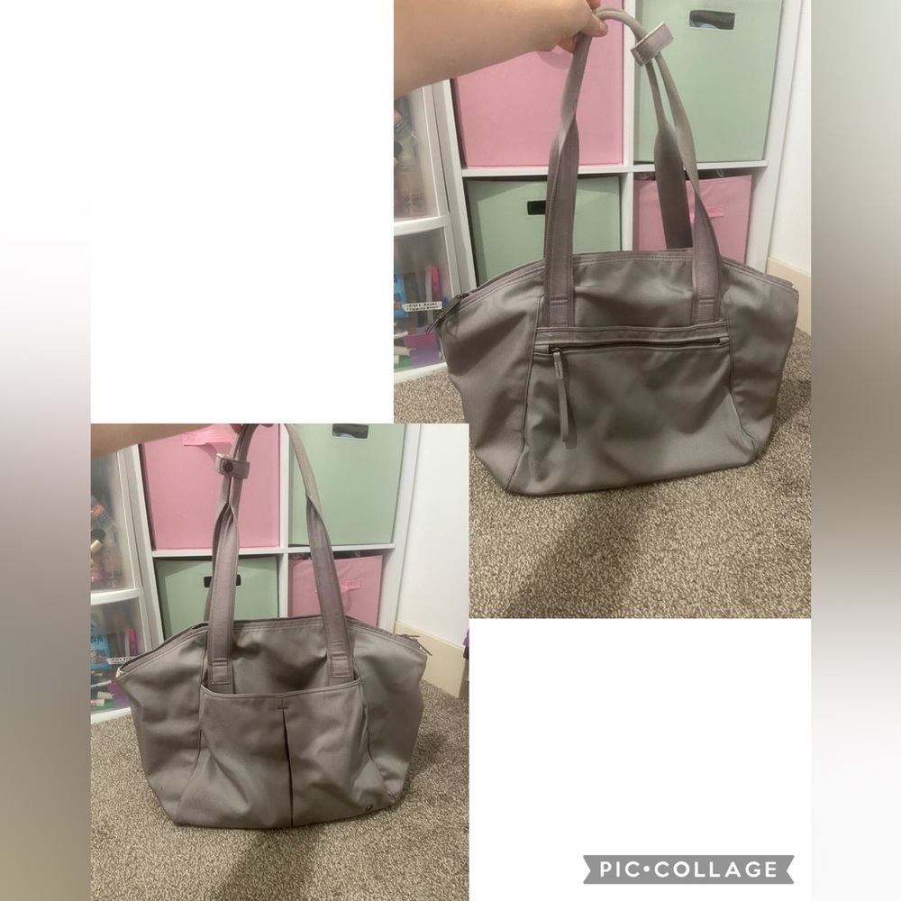 Gray Lululemon free to be bag